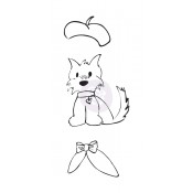 Mixed Media Doll Cling Stamp - Dog Treats